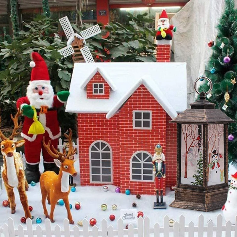 1 шт. Рождественское украшение светодиодный Рождественский фонарь для украшения