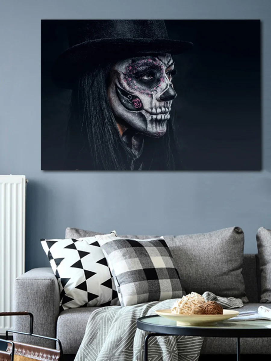 Женский макияж в виде черепа SH41 | Дом и сад