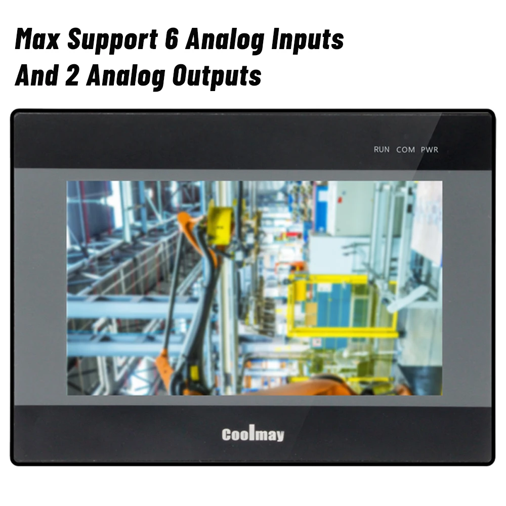 Аналоговый все в одном Интегрированный контроллер HMI + PLC 0 10 K термопары 7 дюймов
