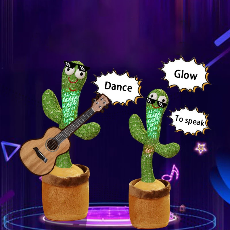 

Electronic Dancing Cactus Singing Dancing Decoration Gift for Kids Funny Early Education Toys Knitted Fabric Plush ToysEducation