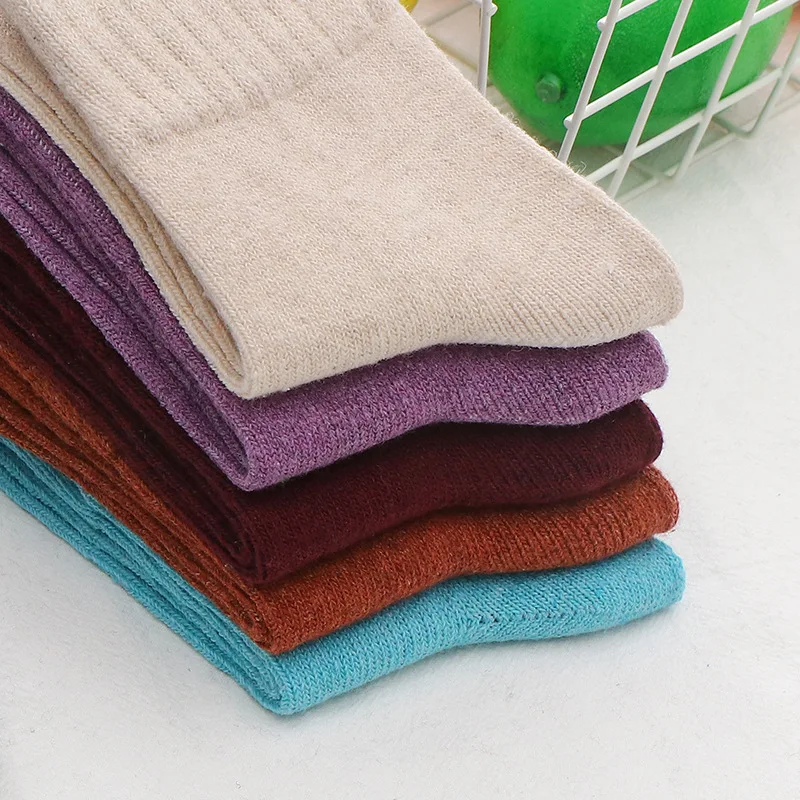 20 Pairs/set Socks Women's Thick Wool Socks Women's Socks Japanese Cotton Solid Color Kawai Women's Socks Set Wholesale