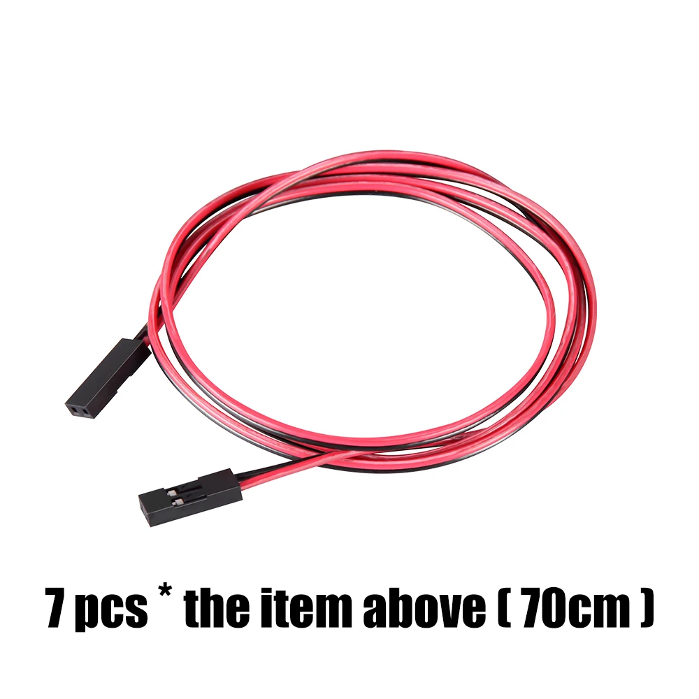 2pin-70cm Гнездовой разъем dupont 2 3 4 pin 3d принтер Запчасти 70 см 100 см dupont кабель Перемычка провода - Цвет: 2pin-70cm