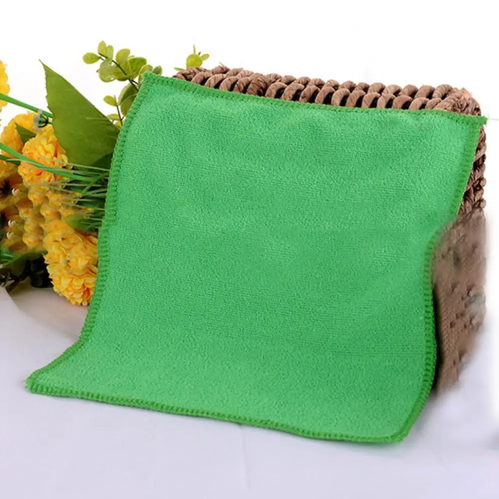 

1 pcs green microfiber car cleaning towels soft microfiber cloths for washing dust for home kitchen cleaning tool