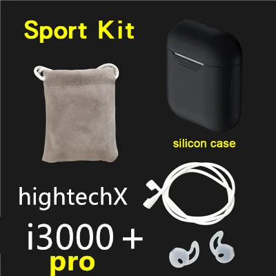 i3000pro kits black I3000 Pro HighTechX Edition TWS в ушной датчик Беспроводное зарядное устройство наушники для Iphone Android - Цвет: i3000pro kits black