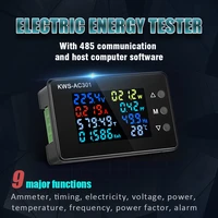 kws ac301 voltmeter ammeter ac 50 300v power energy meter 9 functions led digital ac wattmeter electricity meter power detector