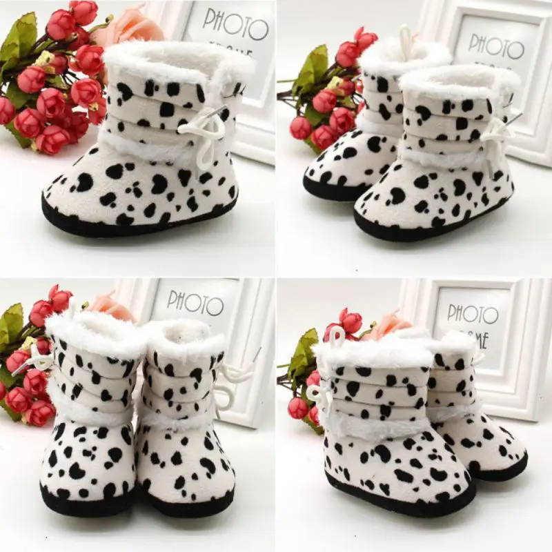 

Baby Boots Strapped Girl Boy Winter Baby Cotton Shoes Soft Sole Warm Fleece Children Kids Snow Booties