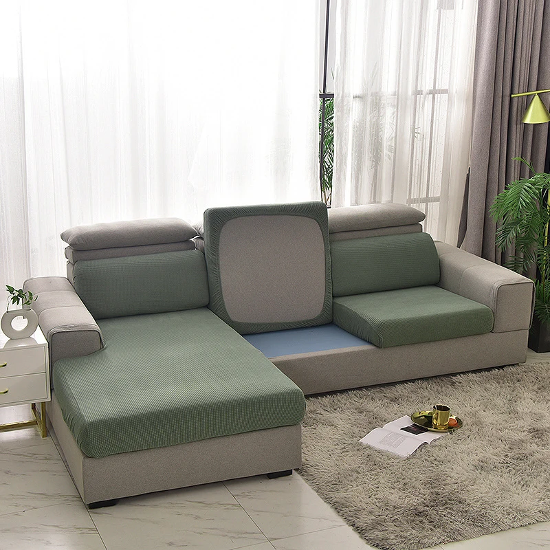 

Sofa Cushion Cover All-inclusive Elastic Couch Cover For Living Room Solid Color Sofa Slipcover Furniture Protector Home Decor