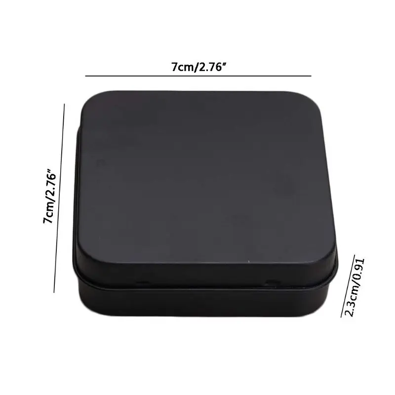 

5 Pcs Portable Mini Square Metal Tins Container Hinged Flip Storage Tin Box Case Jewelry Coin Candy Condom Organizer