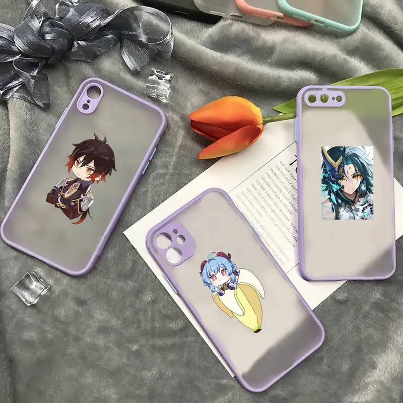 

Hu Tao Genshin Impact Phone Case matte transparent For iphone 7 8 11 12 plus mini x xs xr pro max cover