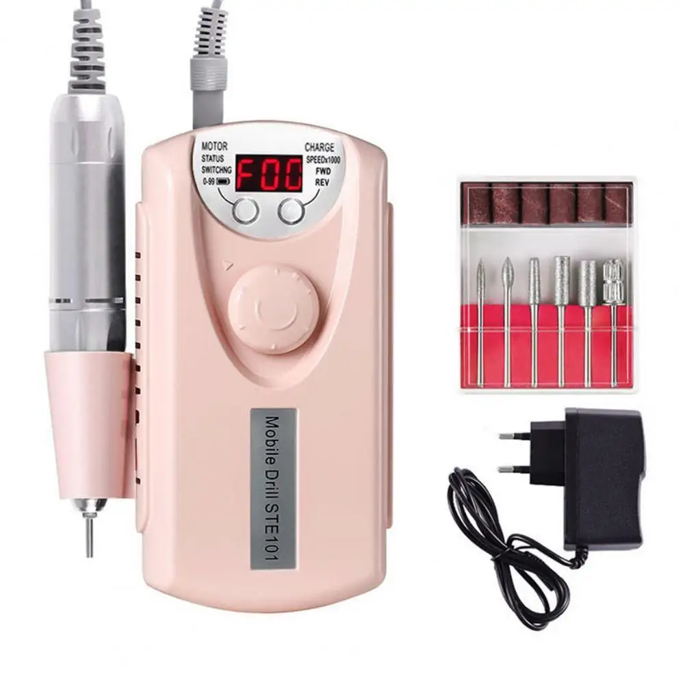 

1Set Electric Manicure Drill Machine Tool Compact Delicate ABS Nail Care Polishing Files Pedicure for Women Nail Art Tool