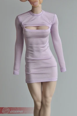 

1:6 soldier model accessories clothes 12 inch plastic coated female body tight cut shoulder T-shirt bottoming vest
