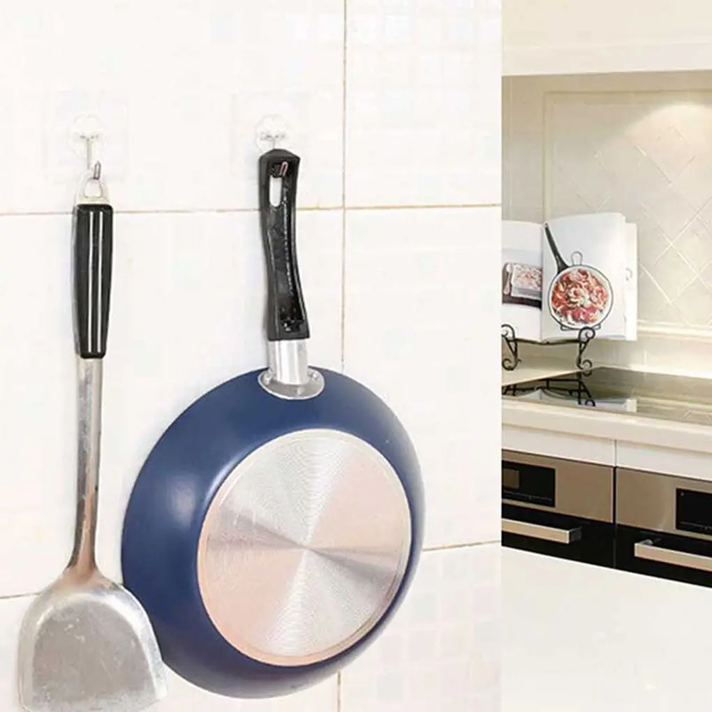 

10 Pcs Strong Home Kitchen Hooks Transparent Suction Cup Sucker Wall Hanger For Kitchen Bathroom Bearing 20KG Hooks & Rails