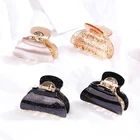 Элегантные женские акриловые заколки для волос, однотонные шпильки для волос, инструменты для мытья лица и макияжа, аксессуары для волос