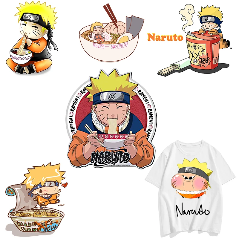

Naruto Anime Japan Ninja Shippuden Iron on Transfer Patches for Clothing DIY Tshirt Stickers for Kids Sewing Clothes Decor Print