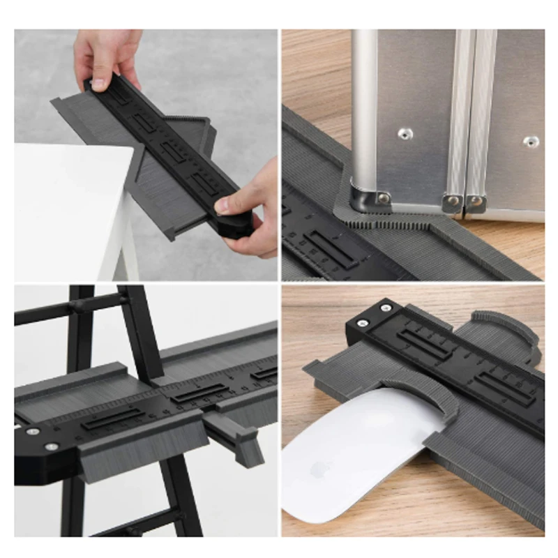 10'' Plastic Contour Duplication Gauge Carpenter Tool Radiant Ruler Meter Marking Tile Cuts Wood Tiling Measuring Tools |