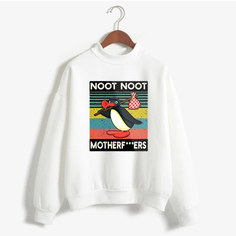 

Noot Noot Pingu 2020 New Pullover Women Kawaii Cartoon Sweatshirt Harajuku Hoodie Female 90s Cute Fashion Tops Femme Clothing