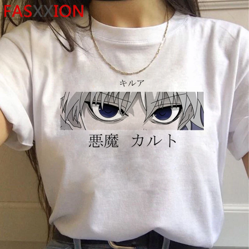 

Hunter x hunter killua zoldyck kurapika hxh летний топ для мужчин винтажный Харадзюку kawaii летний топ футболка одежда для пар