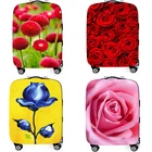 Новый эластичный тканевый защитный чехол с цветочным рисунком розы для чемодана на колесиках 18-32 дюйма Чехол для костюма пылезащитный чехол Аксессуары для путешествий