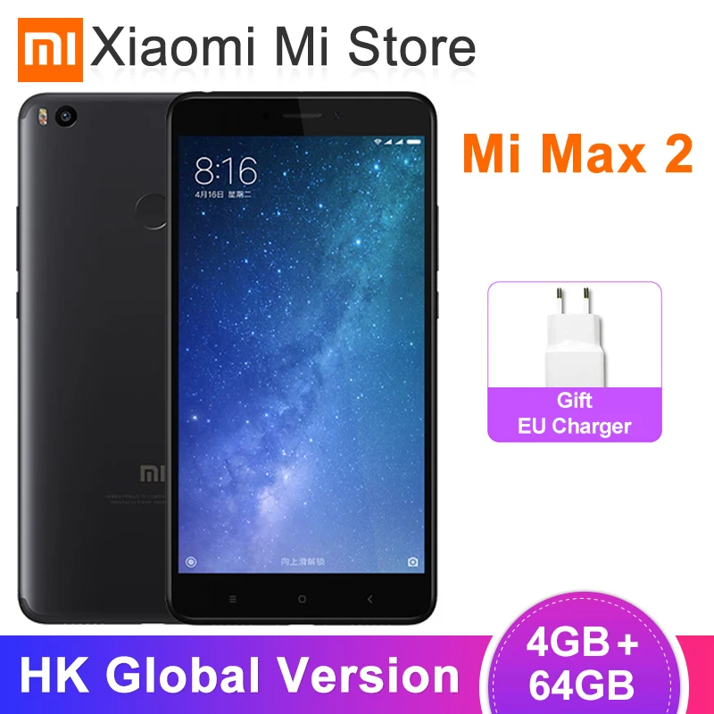 Глобальная версия Xiaomi Mi Max 2 4 Гб RAM 64 ГБ ROM мобильный телефон 5300 мАч аккумулятор QC 3 0