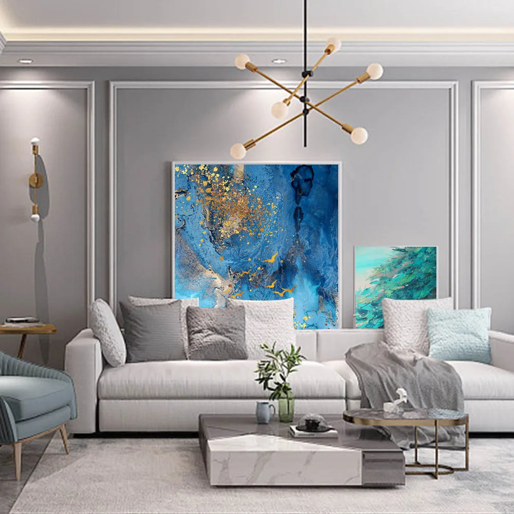 Бесплатная доставка европейский стиль роскошный светильник молочно голубого