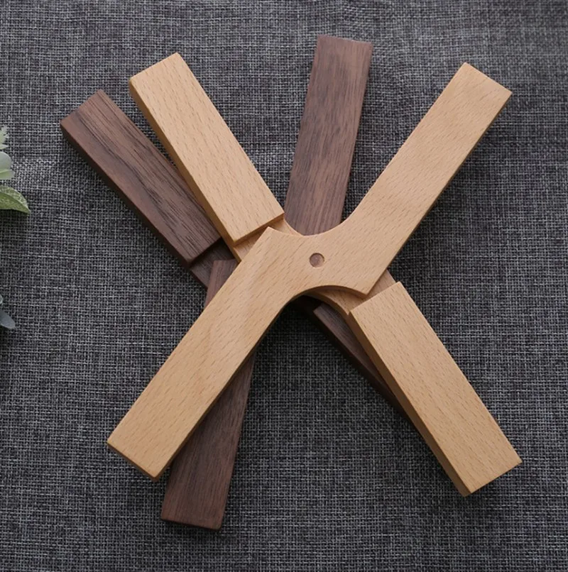 Деревянный штатив домашняя кухня бамбуковые Горячие прокладки с теплоизоляцией