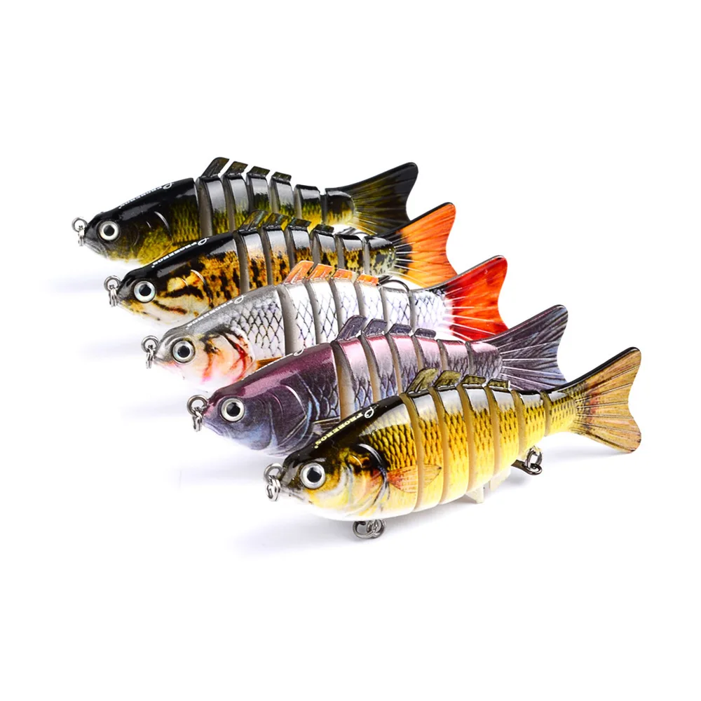 

10cm 15g Fishing Wobblers 7 Segments Swimbait Crankbait Fishing Lure Bait Pike