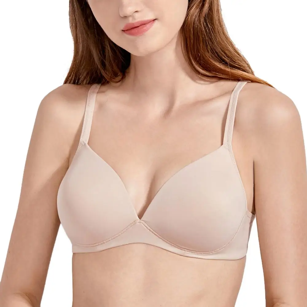 Женский Мягкий Бесшовный Легкий бюстгальтер без косточек с глубоким