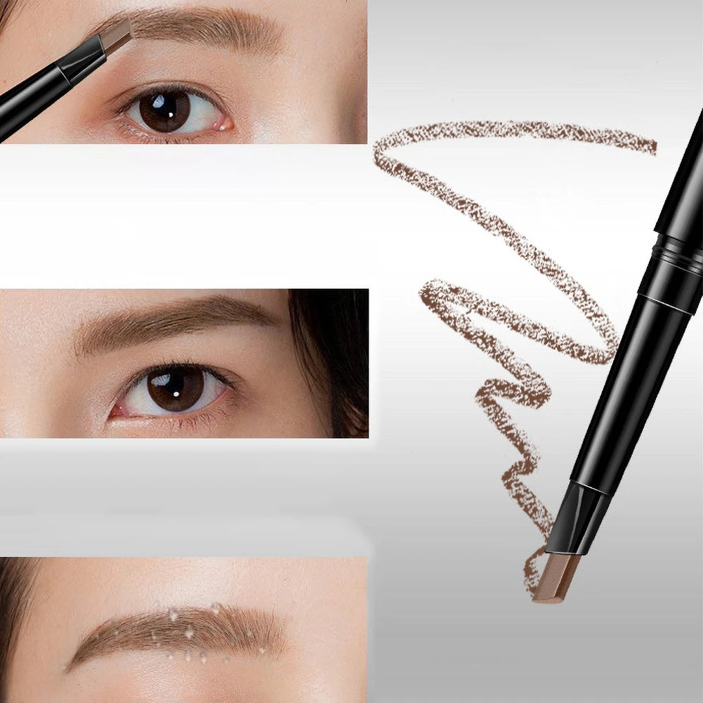 1 шт. Двойная Головка Автоматическая вращающаяся карандаш для бровей зубная