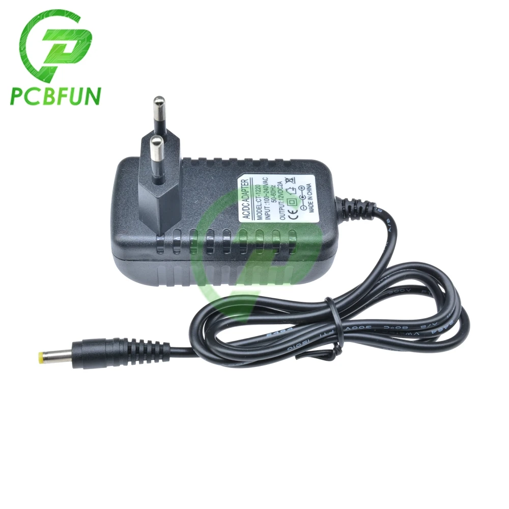1 шт 12V 2A ЕС DC Мощность адаптер 4 0*1 7 монитор регулирования Зарядное устройство для