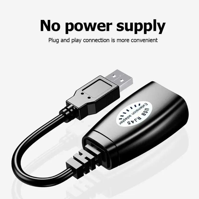 USB к RJ45 Удлинительный кабель ABS Ethernet разъем сетевой адаптер 50 м усилитель сигнала