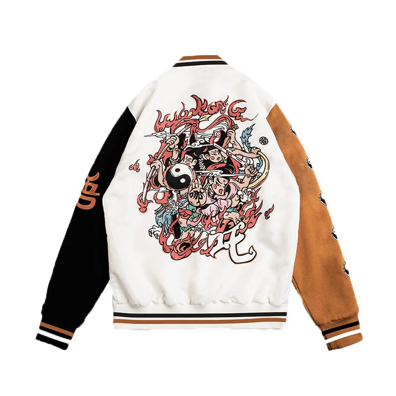 Мужская свободная модная повседневная бейсбольная форма контрастного цвета