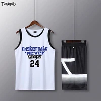men basketball jerseys sports set sportswear basketball uniforms sets for adult clothes shirt vest sleeveless suits short