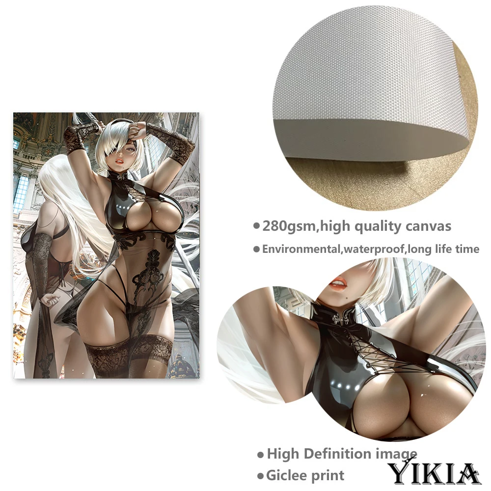 Печать на холсте видеоигры Overwatch Giant Mikasa сексуальная девушка художественный