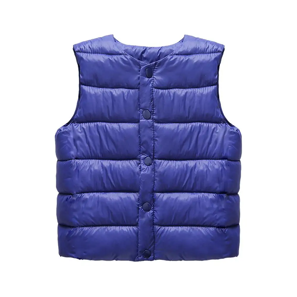 Dark Blue Детская одежда; теплый жилет для мальчиков и девочек; однотонные куртки в полоску без рукавов для малышей; теплый жилет; Верхняя одежда; пальто; верхняя одежда; A40 - Цвет: Dark Blue