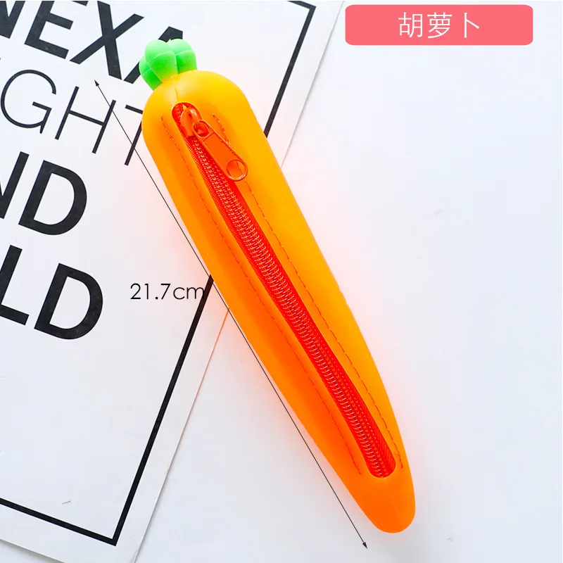 

Carrot Pencil Case Cute Creativity Student Stationery Bag Men And Women Simple Small Fresh Pencil Bag Pencil Case