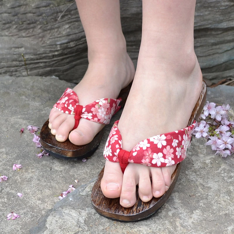 Женские сабо в японском стиле аниме тапки кимоно для косплея пляжная обувь Geta