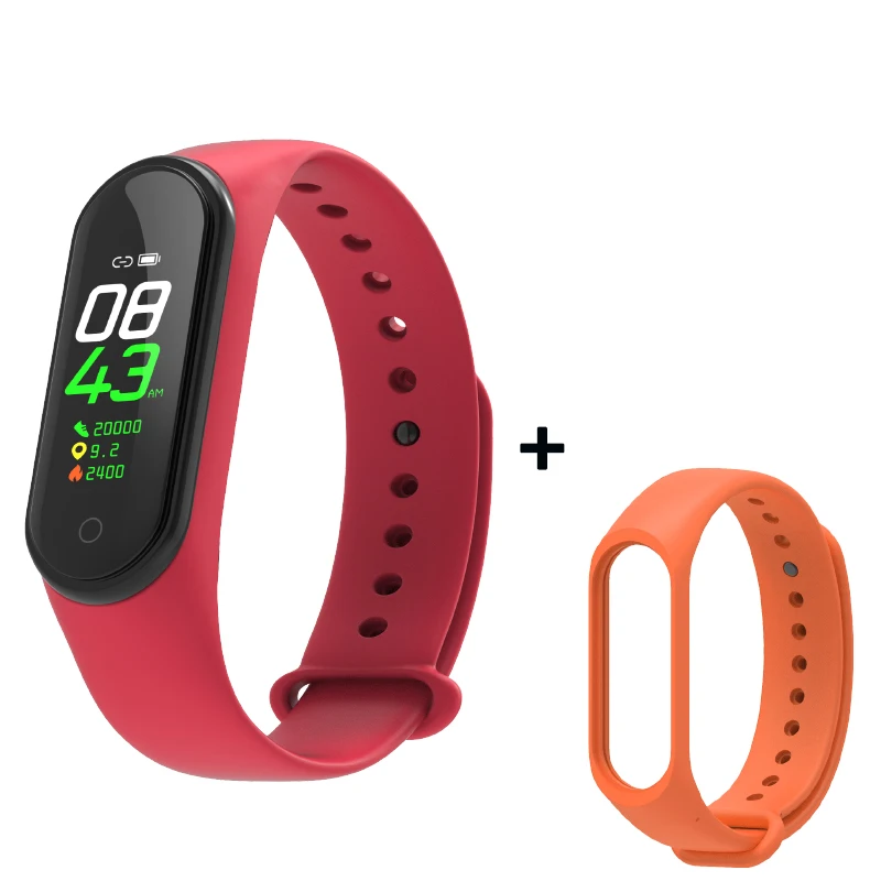 As shown25 Smart Fitness Bracelet M4 Tracker Waterproof Pedometer Blood Pressure Watch Support Multi-Languauge Wristband For Men Women Kids - Цвет: As shown25