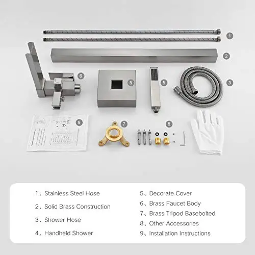 Напольный смеситель для ванны латунный ручной кран с одной ручкой напольное