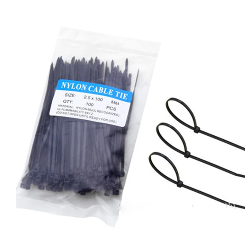 

Self Locking cable Wire Zip Ties Velcro tape cable ties Wholesale Nylon Cable Ties Black White plastic flanges zip ties Pcs