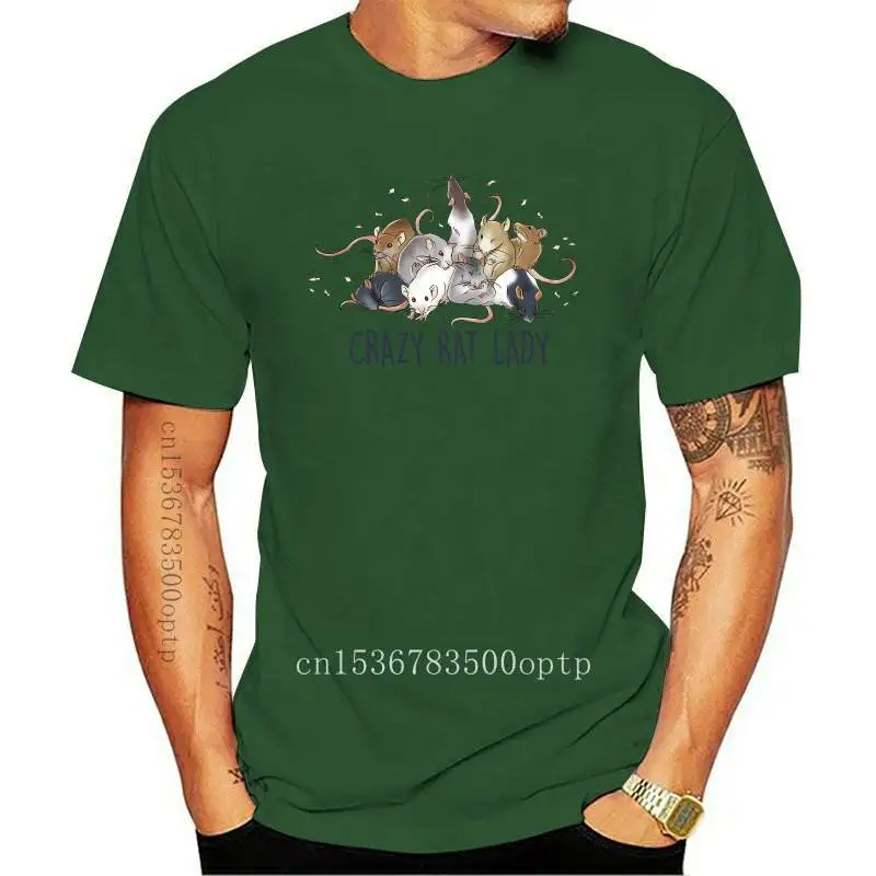 

Новая Милая женская футболка с принтом Crazy Rat, модные женские повседневные футболки с коротким рукавом и забавным дизайном животных, Забавны...