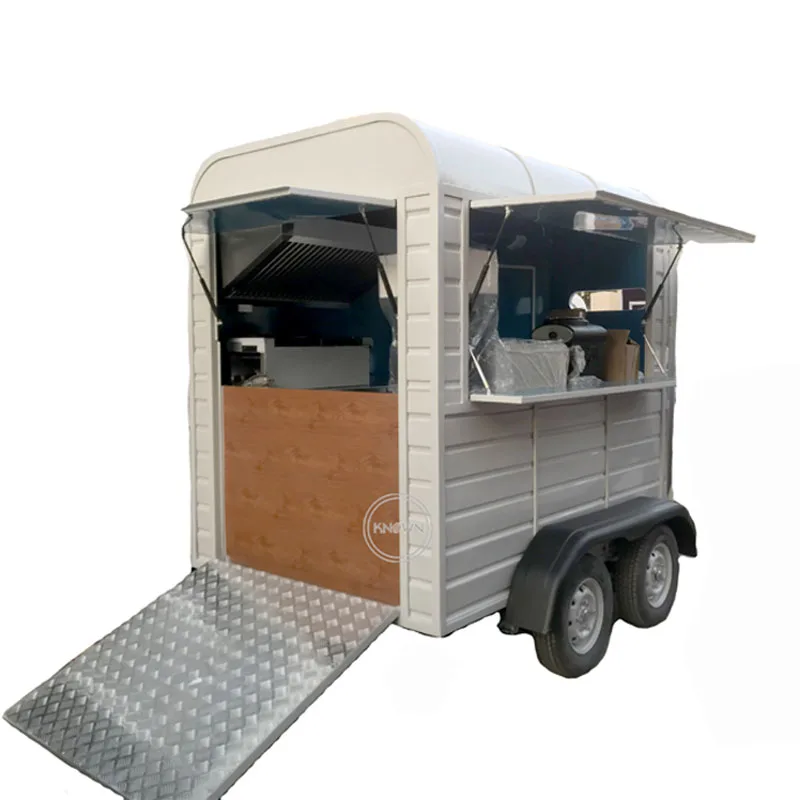 Белый Цвет мобильный Кухня Еда тележка для продажи хот-догов Кофе открытый