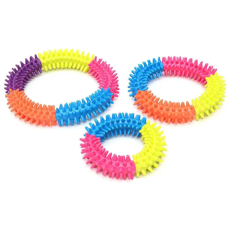 Резиновое кольцо с шипами игрушка для укуса собак устойчивый к укусам игрушечный