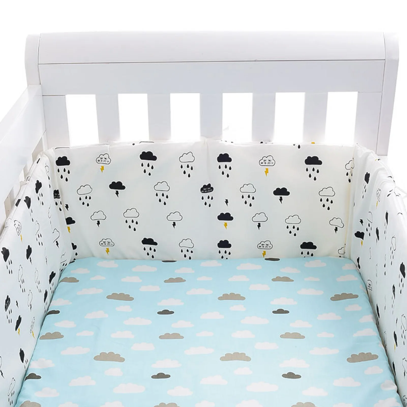 

Baby Crib Bumper Cartoon Cotton Thicken One-piece Crib Around Cushion Cot Protector Pillows Newborns Room Bedding Decor