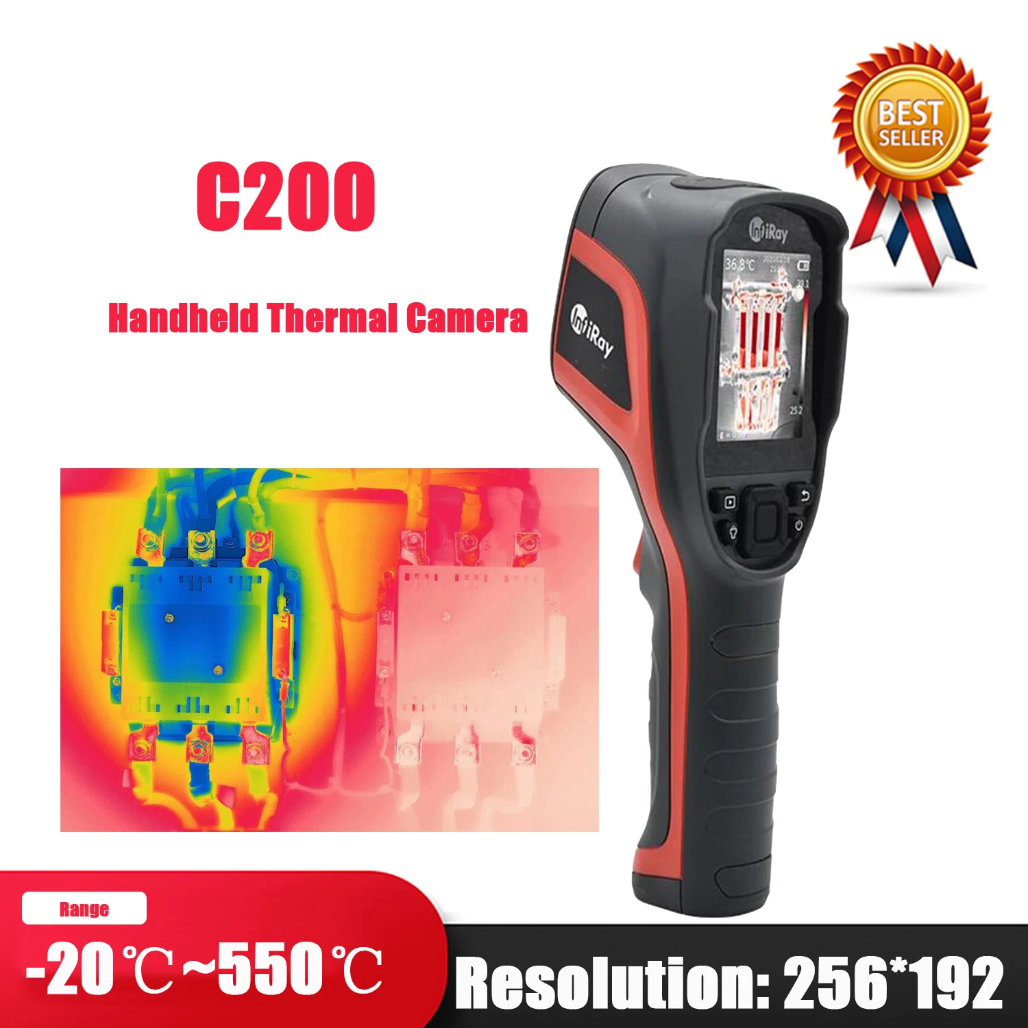 

Промышленный инфракрасный ручной тепловизор C200 C200pro (включая батарею), профессиональный HD макрообъектив, термометр.