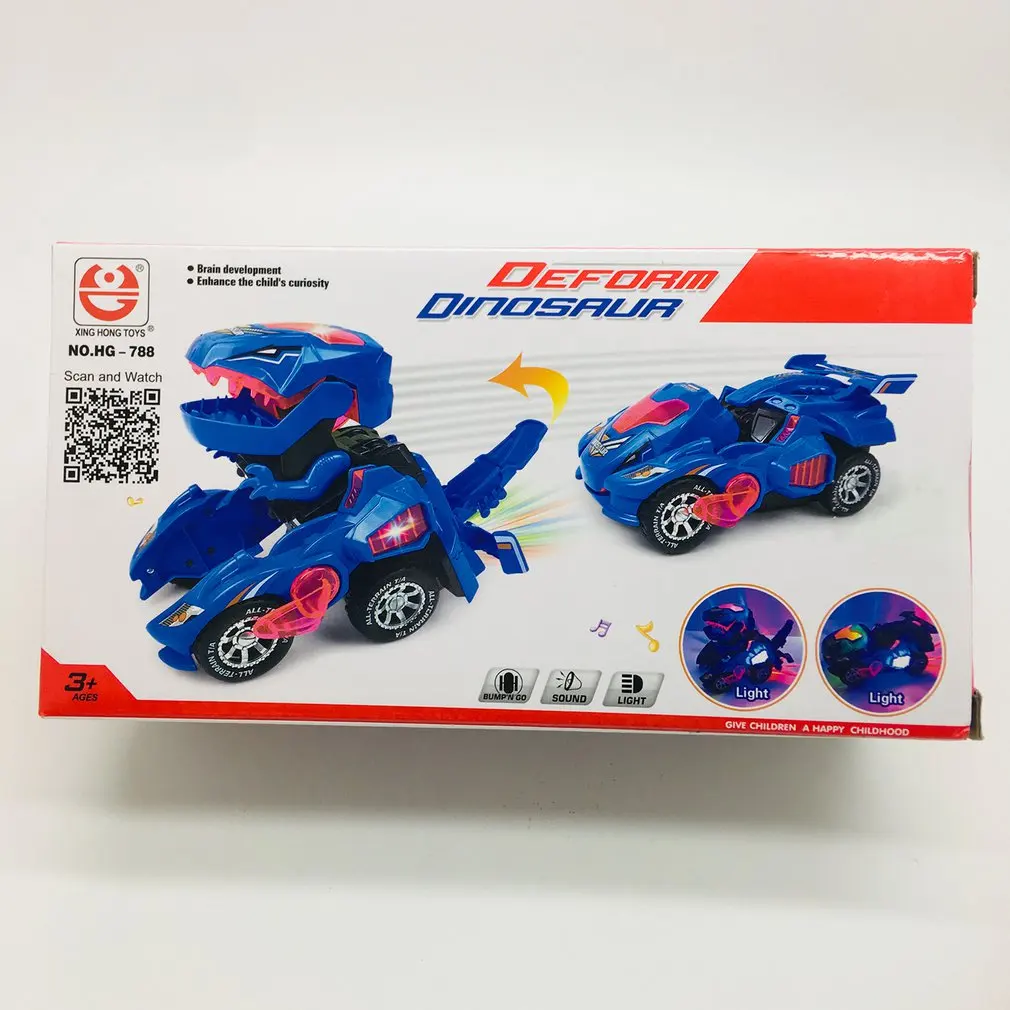 

Children'S Electric Deformed Dinosaur Chariot With Light And Voice Hg-788 Deformed Dinosaur Racing Car