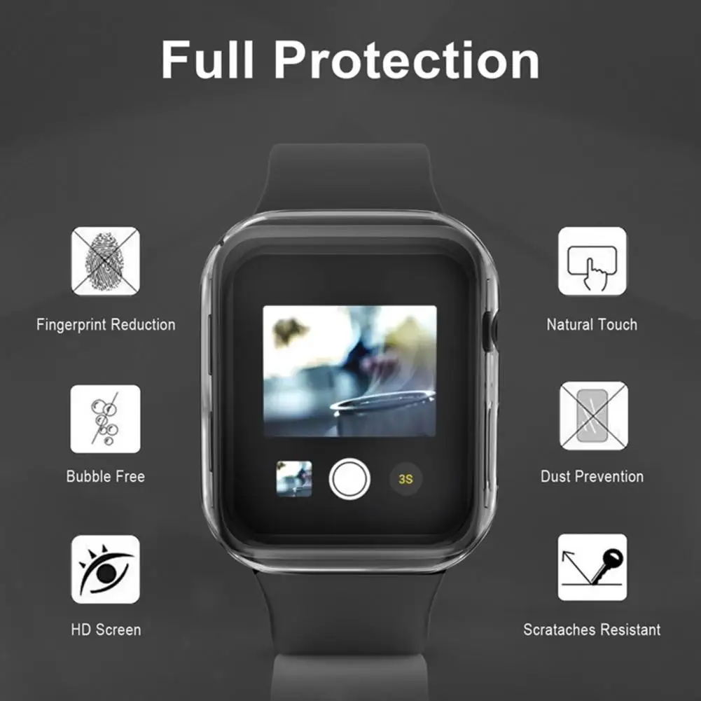 

Watch Screen Protector Bubble Free Bubble Free PC Smart Watch Screen Protective Case for Watch 6/SE