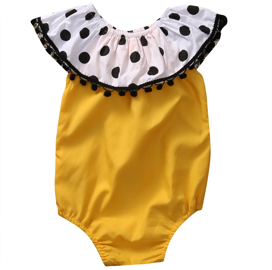 

Summer Newborn Baby Romper Princess Girls Polka Dot Sunsuit Outfits Toddler Kids Jumpsuit Cotton Clothes