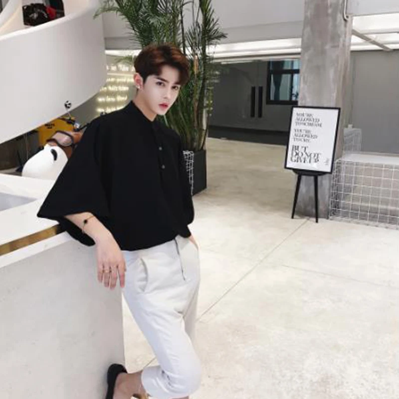 Мужские свободные повседневные пуловеры рубашки в стиле Харадзюку уличная