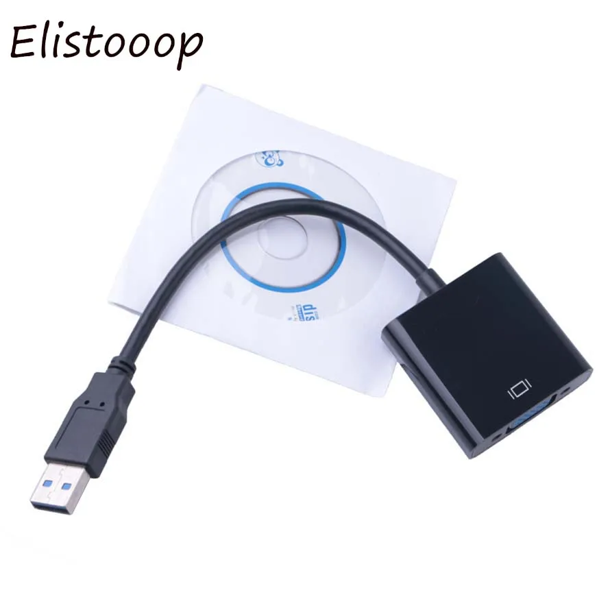 Внешний видеокабель адаптер с USB 1080 на VGA 3 0 P|Кабели VGA| |