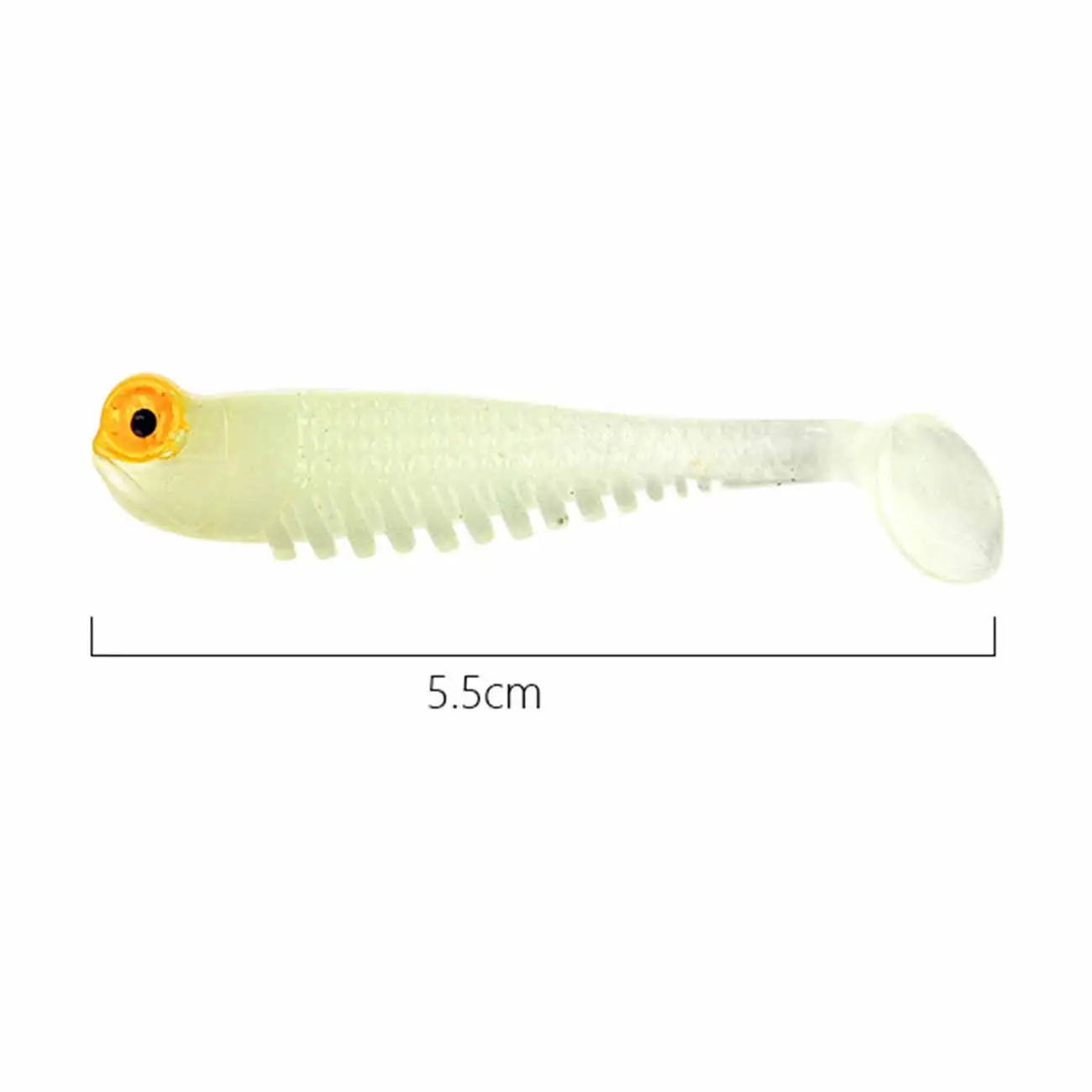 

5Pcs Fishing Lures Baits Luminous Artificial Silicone Bait 3D eyes with Smell Salt Worm Fishing Lures Fishing Tackle